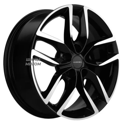 Khomen Wheels 6.5x17/5x114.3 ET37 D66.5 KHW 1708 BLACK-FP