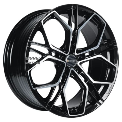 INCH 8x18/5x112 ET40 D57.1 FA8534 Gloss Black Machined Face